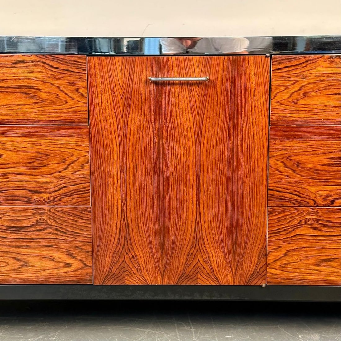 Mid-Century Modern Milo Baughman Rosewood Dresser for John Stuart, Chrome Accent - 11
