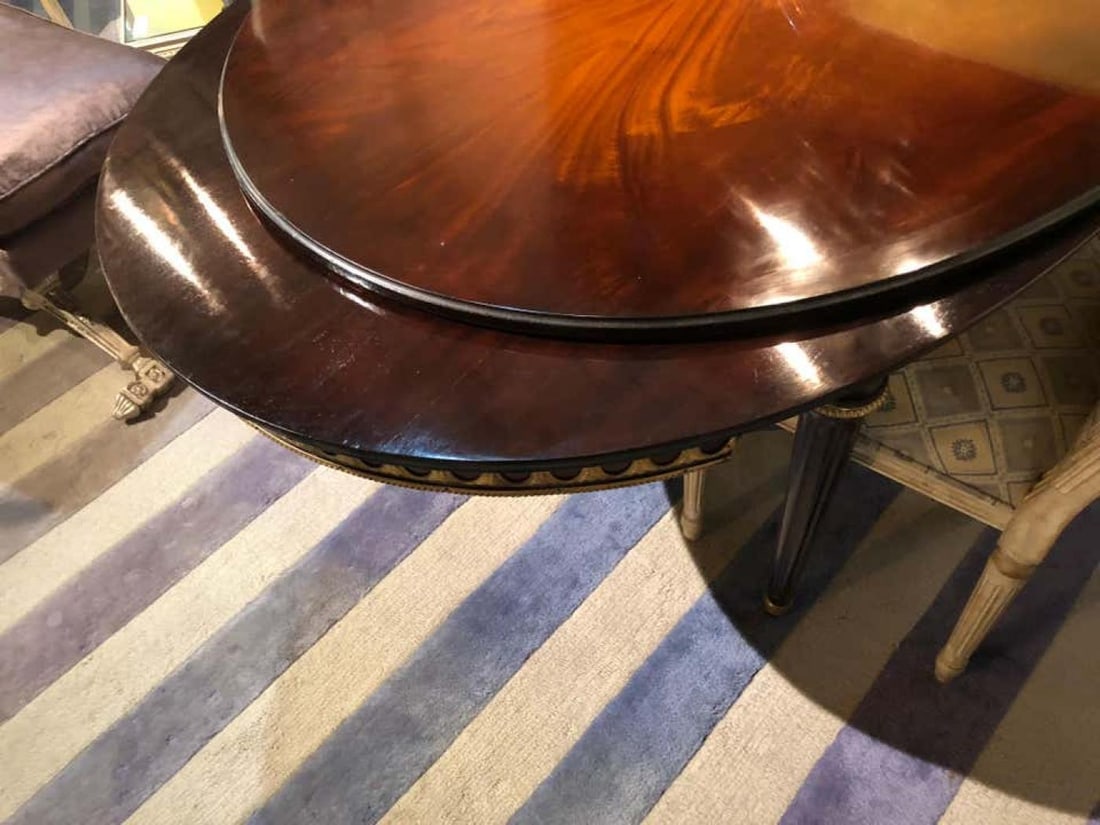 Louis XVI Style Bronze-Mounted Dining Room Table, in the Manner of Jansen - 3