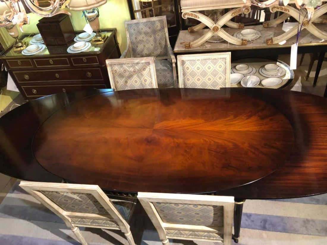 Louis XVI Style Bronze-Mounted Dining Room Table, in the Manner of Jansen - 6