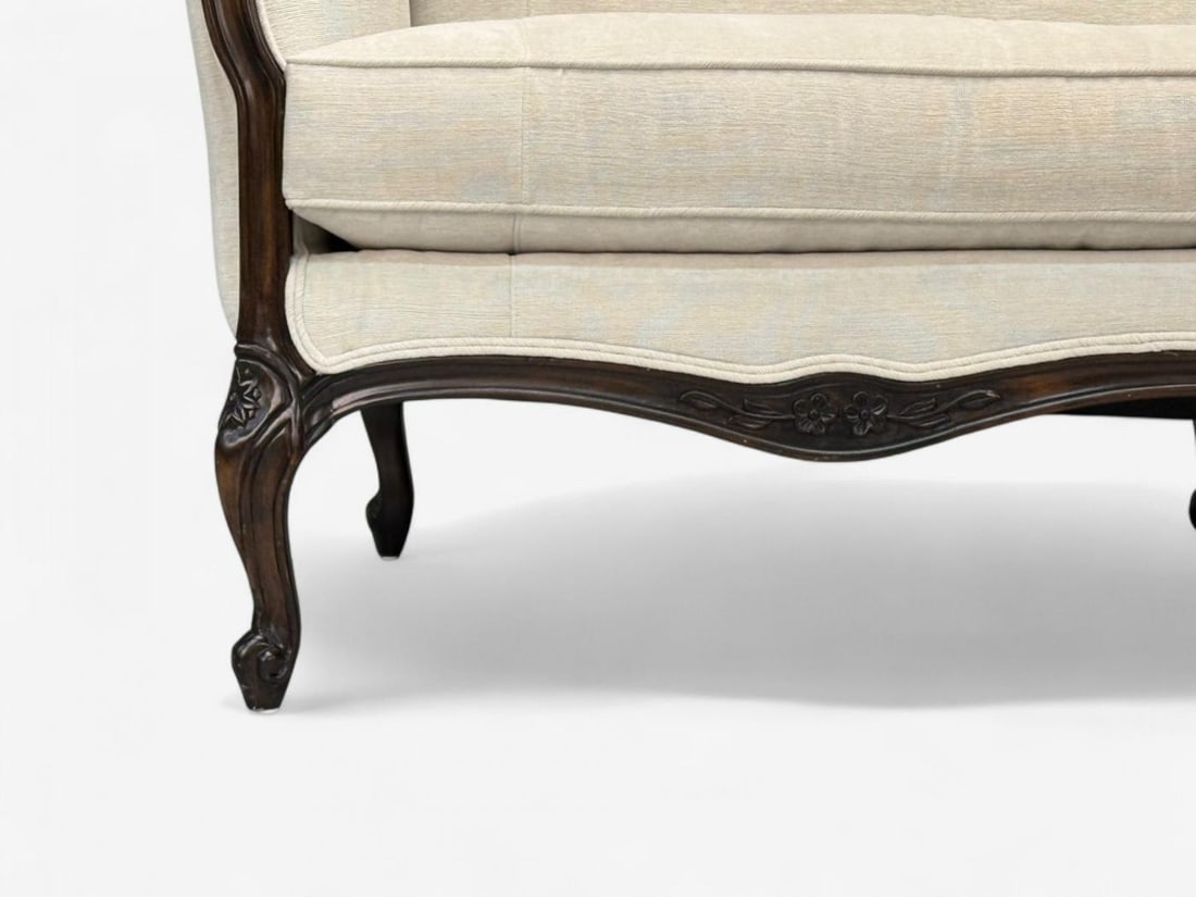 Louis XV Style, Mahogany, Beige Fabric, Sofa, France, 20th C. - 6