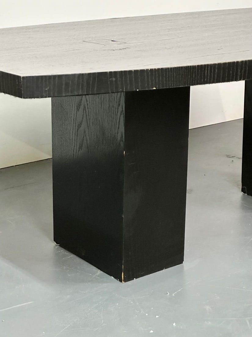 Mid-Century Modern Large Writing Table / Executive Desk, Pace, Ebony, - 4