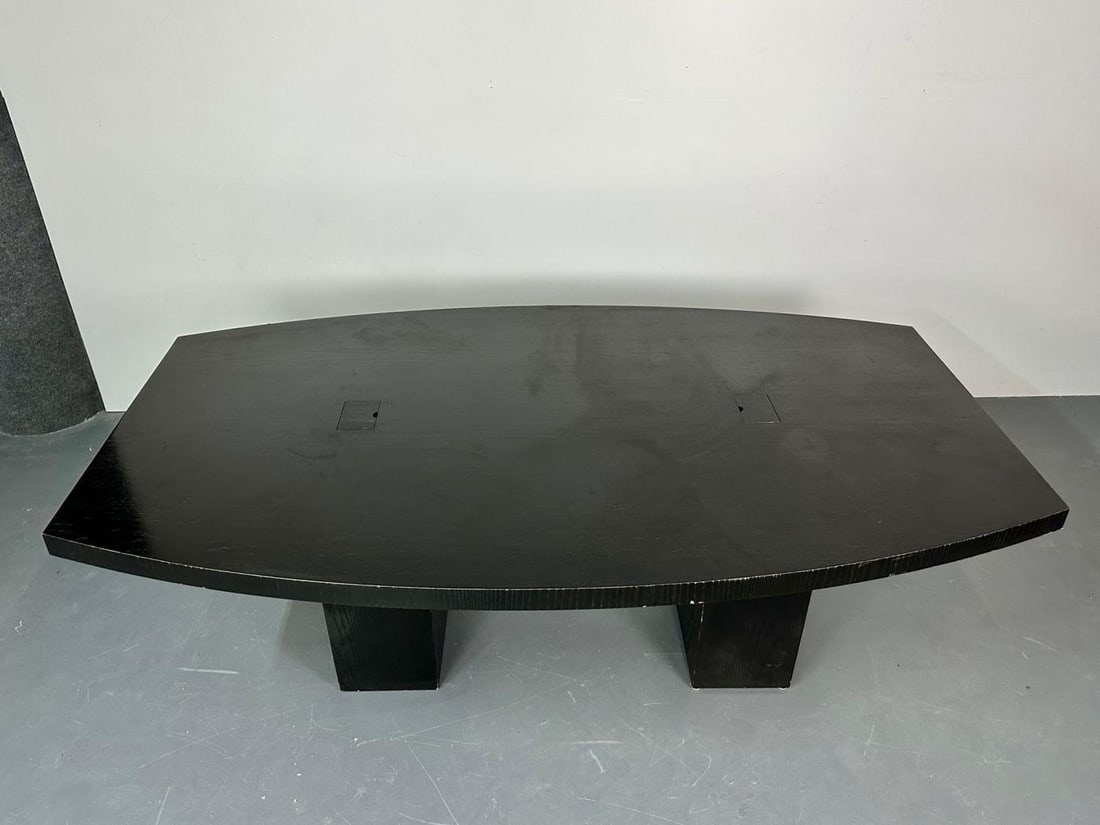 Mid-Century Modern Large Writing Table / Executive Desk, Pace, Ebony, - 8