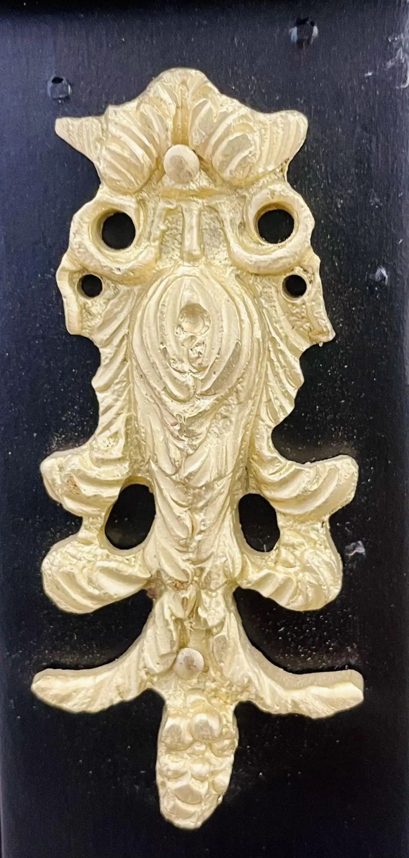 Pair of Jansen Inspired Marble-Top Galleried Ebonized End Tables / Nightstands - 13