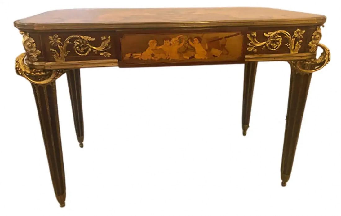 Table De Salon, Signed Francois Linke Centre Table Louis XV Style - 9