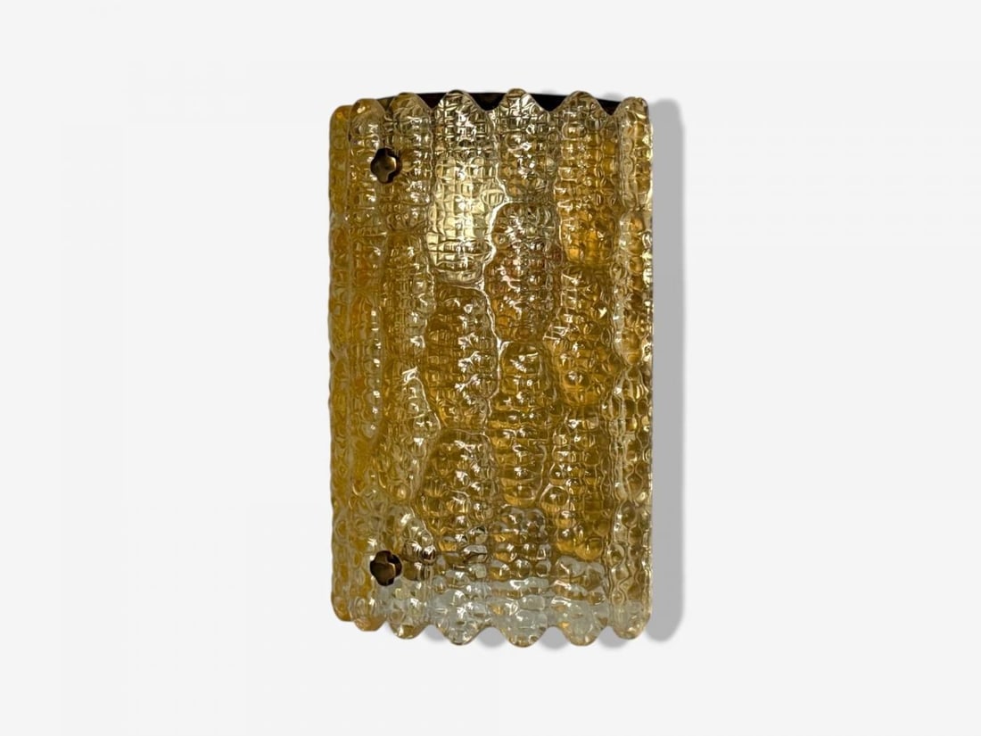 Orrefors, Swedish Modern, Brass, Glass, Wall Light, Sweden, 1960s - 5