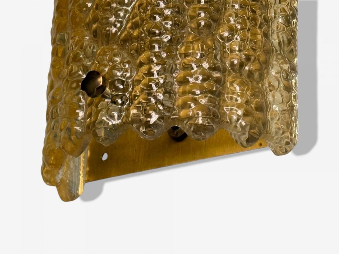 Orrefors, Swedish Modern, Brass, Glass, Wall Light, Sweden, 1960s - 9