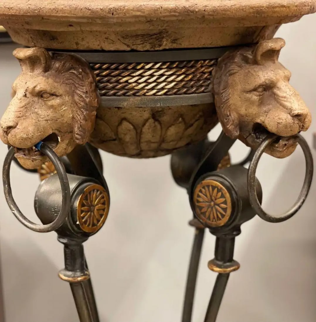 Pair of Figural Empire Style Jardinières, Planters on Stands, Europe, 1960s - 4