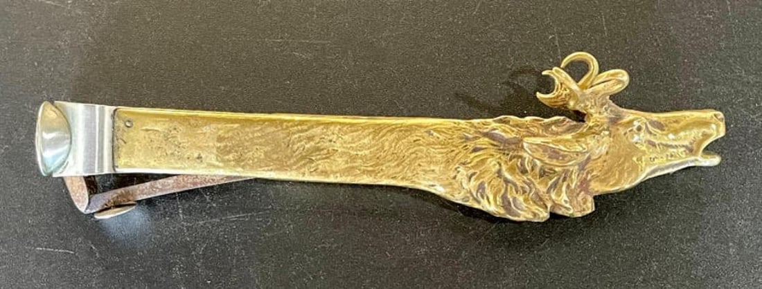 Collection of 5 Antique Metal Cigar Cutters Deer and Elephants - 3
