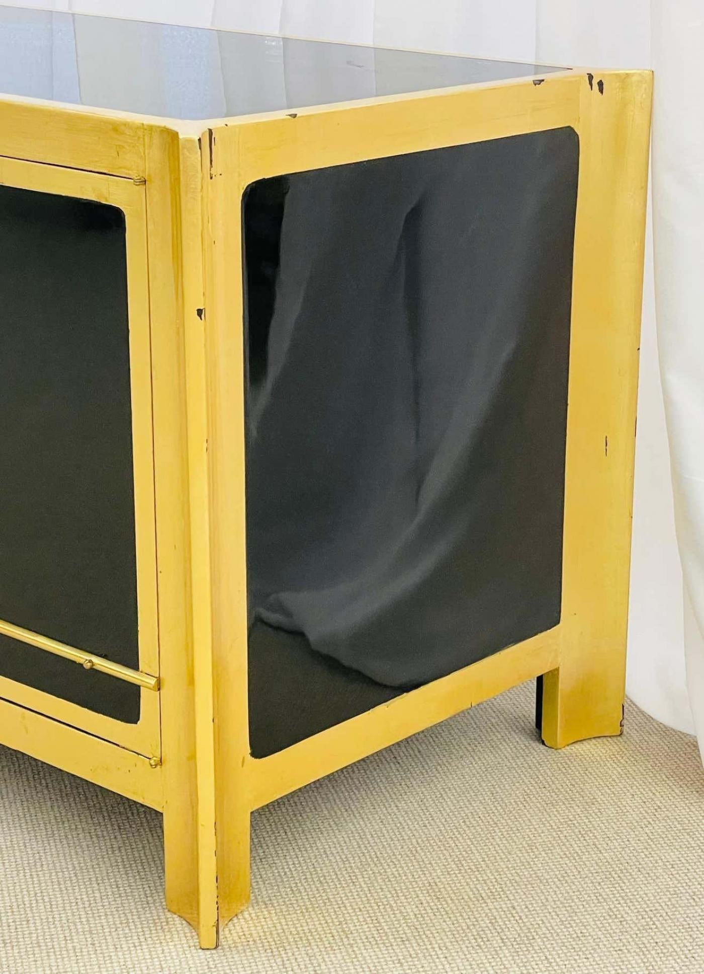 Mastercraft Mid-Century Modern Sideboard/Dresser, Ebony, Gilt Gold - 9