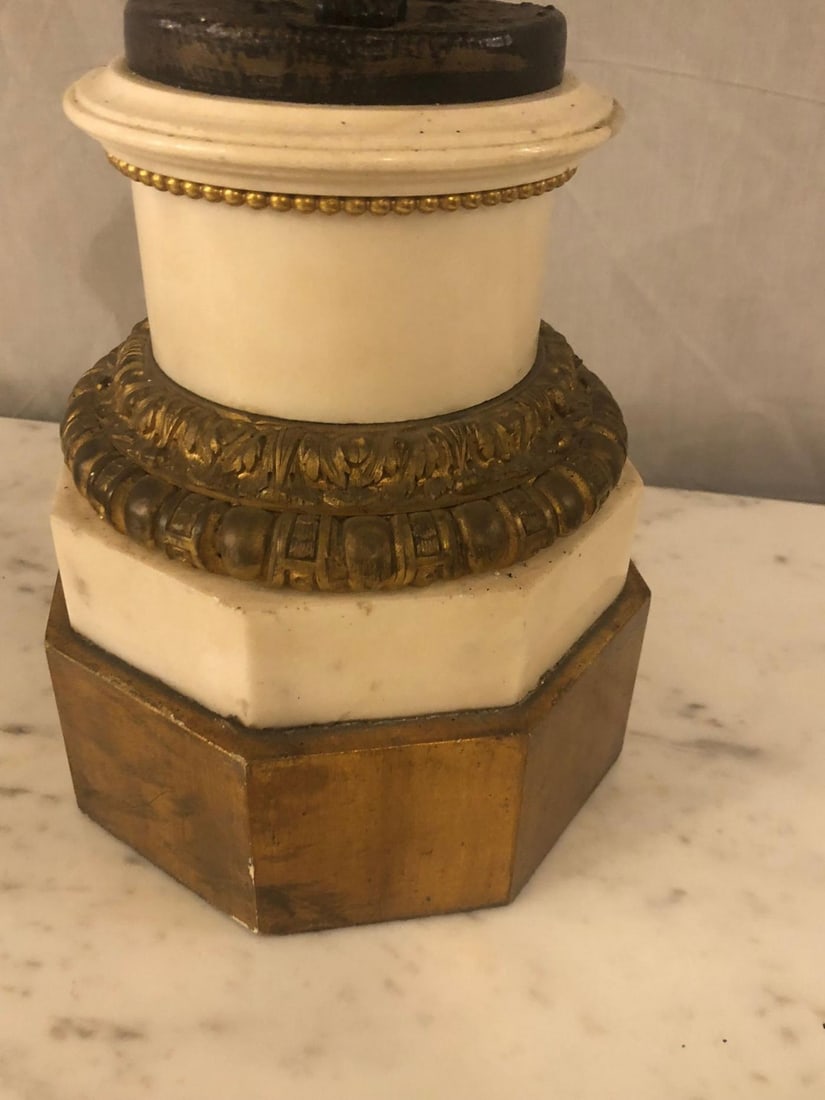 Pair of Neoclassical Style Bronze Six-Arm Figural Candelabra - 6