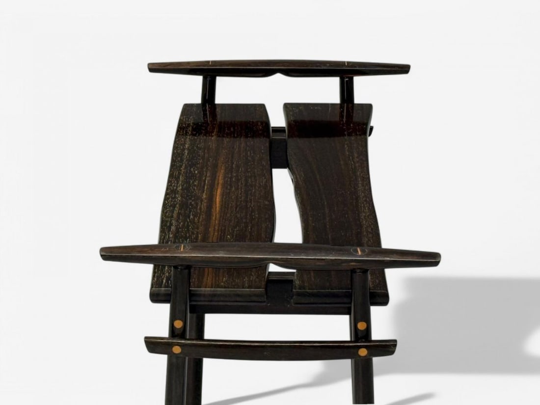David Ebner, American Studio Craft, Ebony Wood, Rare Torii Side Table, USA, 1984 - 7