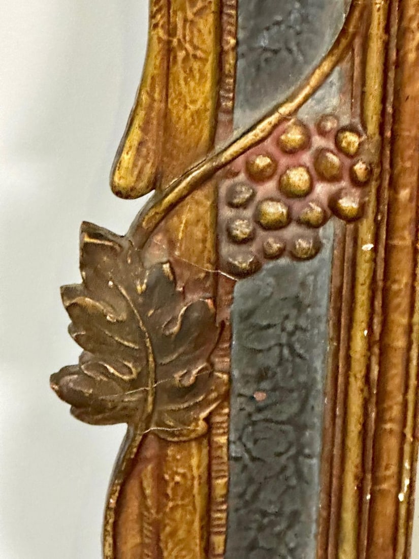 Gustavian Italian Wall, Console Mirror, Cornucopia Motif, Parcel Gilt Decorated - 12