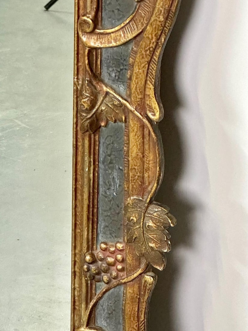 Gustavian Italian Wall, Console Mirror, Cornucopia Motif, Parcel Gilt Decorated - 13