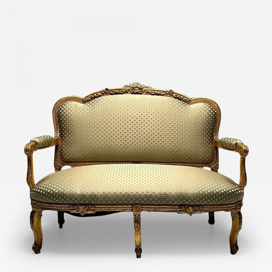 19th Century Settee / Canape, Durand, Louis XV, Giltwood, Scalamandre Upholstery - 2