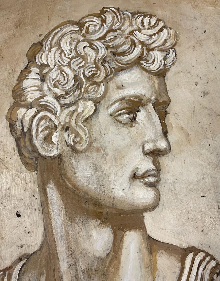 Mid Century Modern Hand Painted Italian Center Table, Fornasetti Style - 8