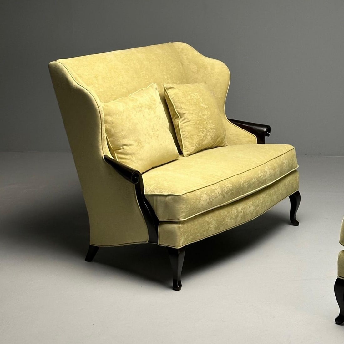 Christopher Guy, Contemporary, Sofas, Celadon Velvet, Mahogany, USA, 2010s - 5