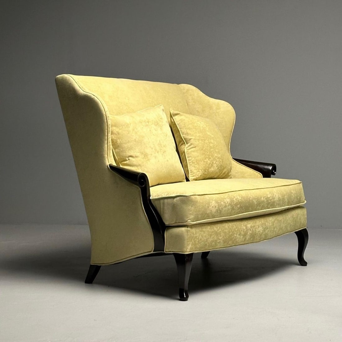 Christopher Guy, Contemporary, Sofas, Celadon Velvet, Mahogany, USA, 2010s - 6
