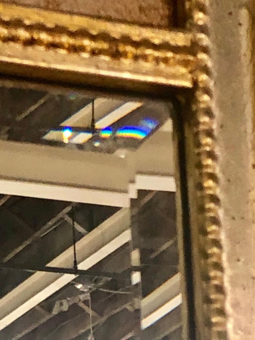 Italian Console Mirror Having Silver Leaf Eglomise Design by LaBarge - 8