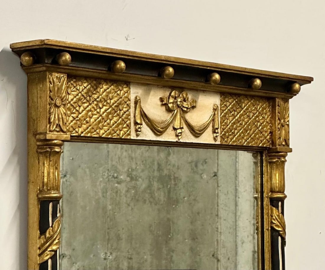 Hollywood Regency Giltwood Mirror, Wall / Console Mirror, Made in Italy - 6
