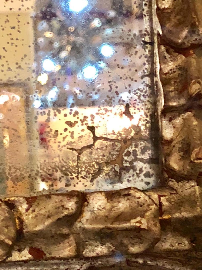 Hollywood Regency French Silvered Leaf Wall or Console Mirror - 12