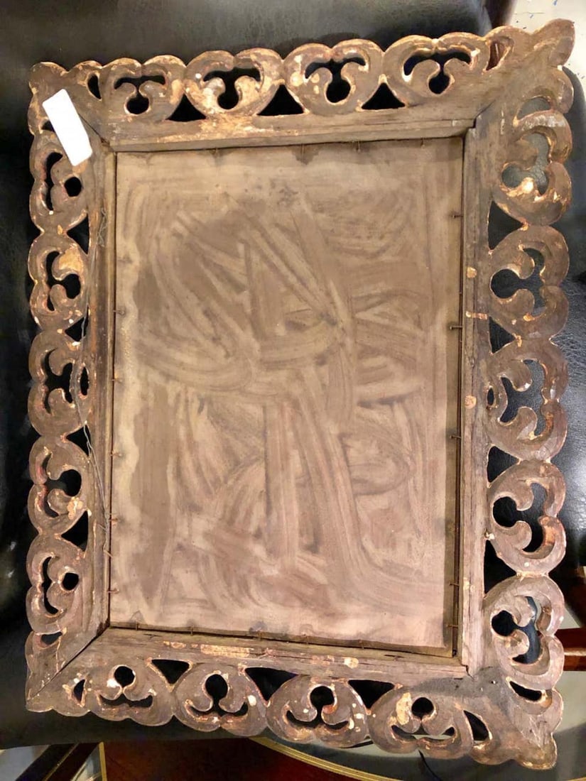 Hollywood Regency French Silvered Leaf Wall or Console Mirror - 13