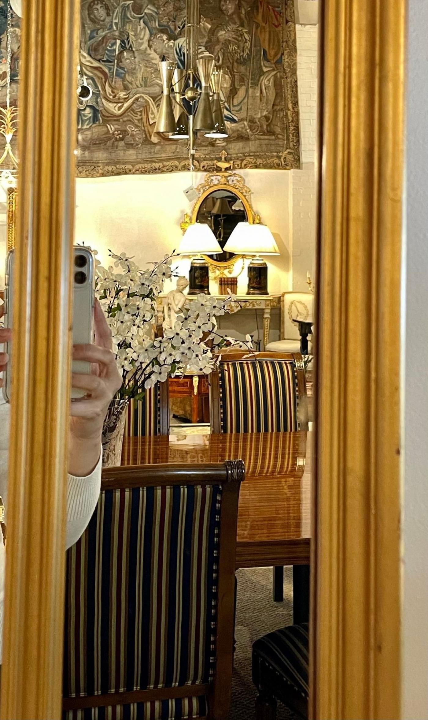 Giltwood over the Mantel Mirror, Wall or Console Mirror - 10