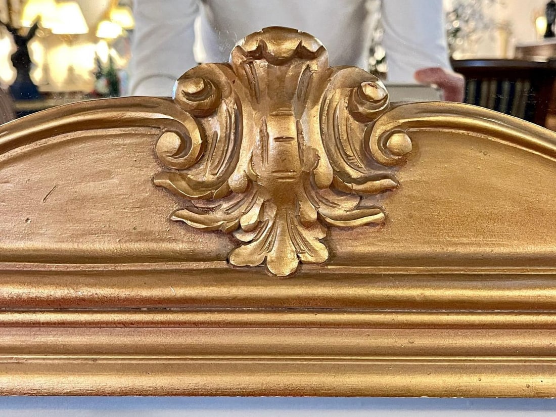 Giltwood over the Mantel Mirror, Wall or Console Mirror - 7