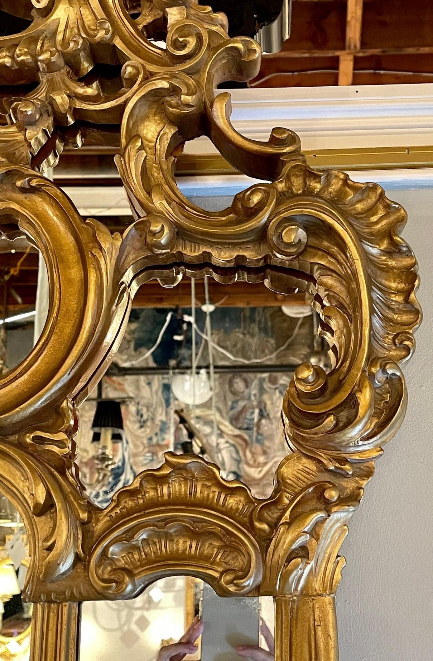 Giltwood over the Mantel Mirror, Wall or Console Mirror - 8