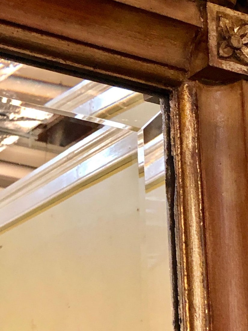 A Gilt Gold Italian Acanthus Leaf Carved Wall or Console Mirror - 10