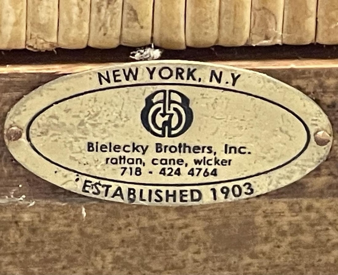 Bielecky Brothers, Modern Side Tables, Cane Wrap, Glass, USA, 21st C. - 10