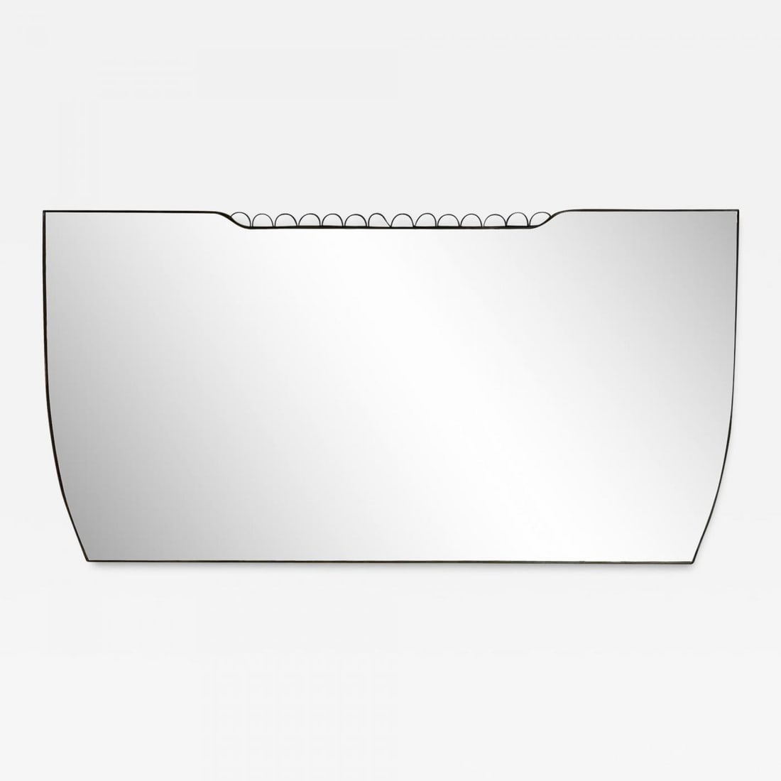 Gio Ponti Attr, Italian Mid-Century Modern, Monumental Wall Mirror, Brass, 1950s (1 of 13)