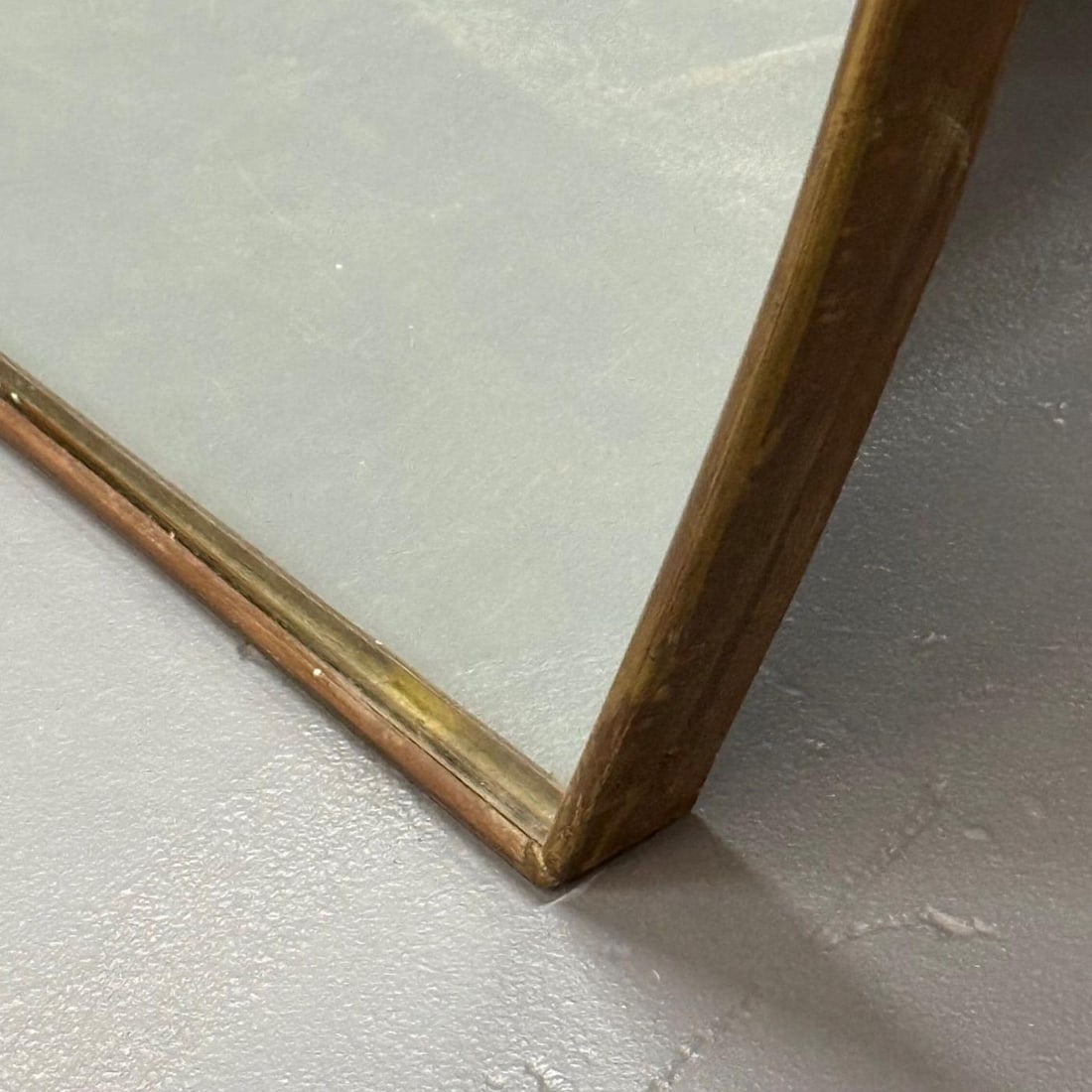 Gio Ponti Attr, Italian Mid-Century Modern, Monumental Wall Mirror, Brass, 1950s - 8