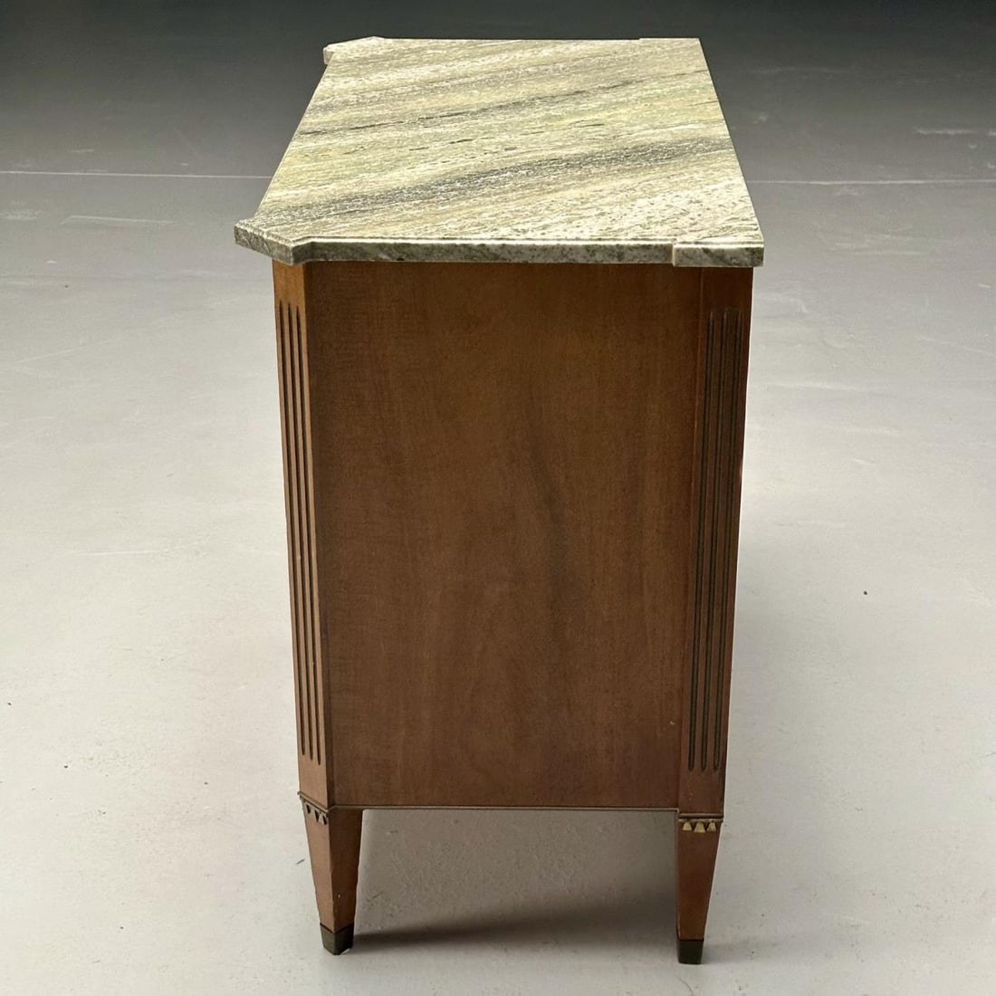 Gustavian, Louis XVI Style, Commode, Mahogany, Marble, Brass, Sweden, 1980s - 12