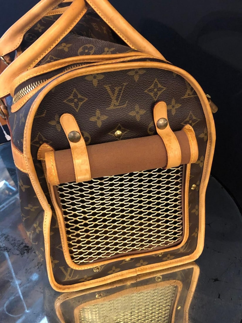 Louis Vuitton Dog Carrier 40 Monogram Canvas Luggage Bag - 12
