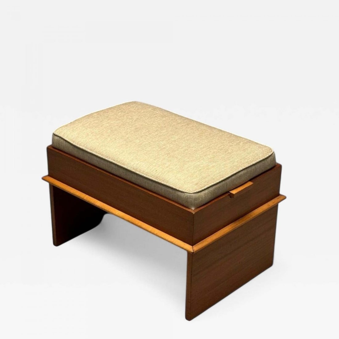 Paul Frankl, John Stuart, Mahogany, Maple, Rare Station Wagon Ottoman, 1950s (1 of 12)