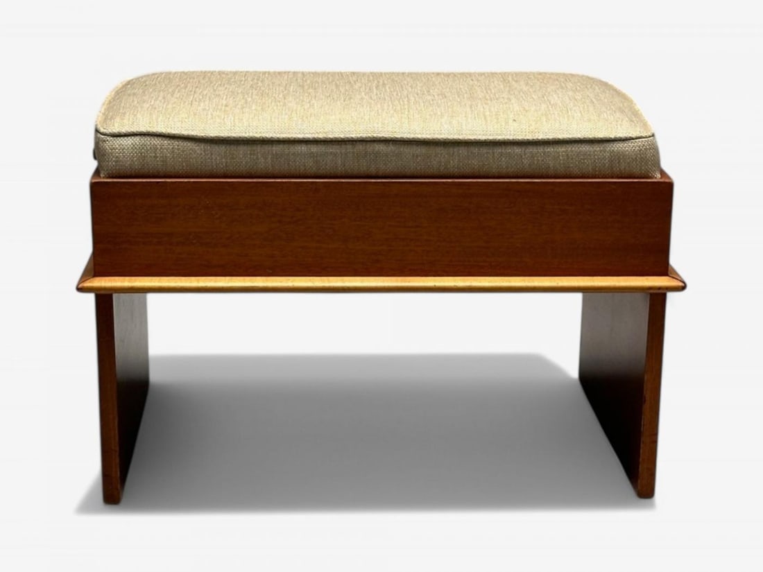 Paul Frankl, John Stuart, Mahogany, Maple, Rare Station Wagon Ottoman, 1950s - 4