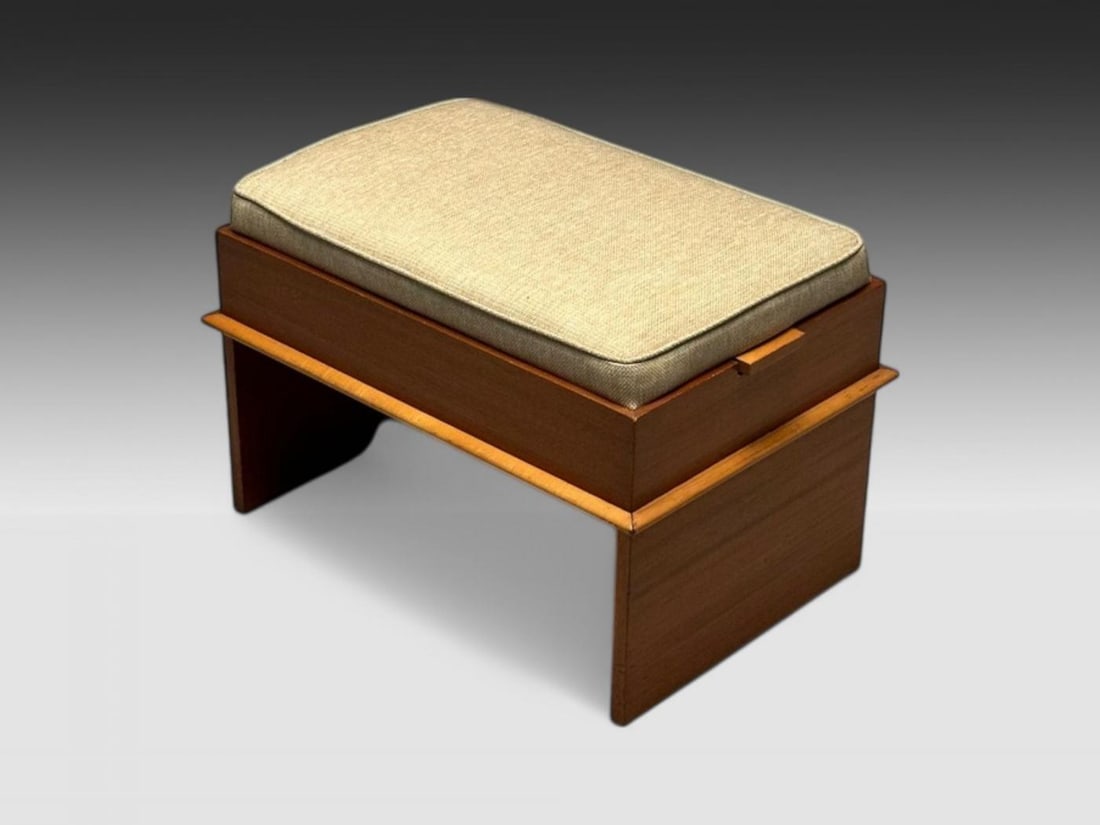 Paul Frankl, John Stuart, Mahogany, Maple, Rare Station Wagon Ottoman, 1950s - 5