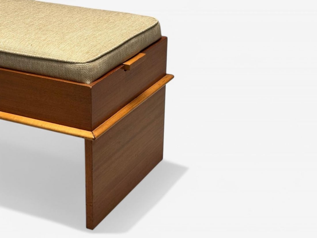 Paul Frankl, John Stuart, Mahogany, Maple, Rare Station Wagon Ottoman, 1950s - 6