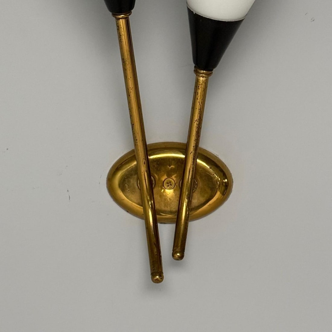 Italian Mid-Century Modern, Wall Sconces, Brass, Opaline Glass, Italy, 1950s - 11