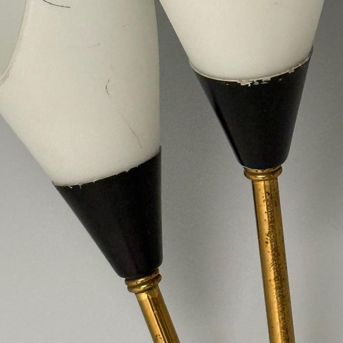 Italian Mid-Century Modern, Wall Sconces, Brass, Opaline Glass, Italy, 1950s - 9