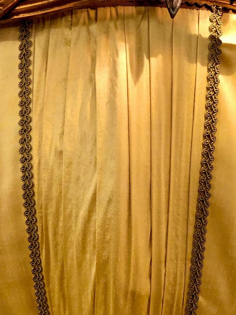 Palatial Light Fixture in Copper, Brass and Iron with Silk Dome Shade - 8