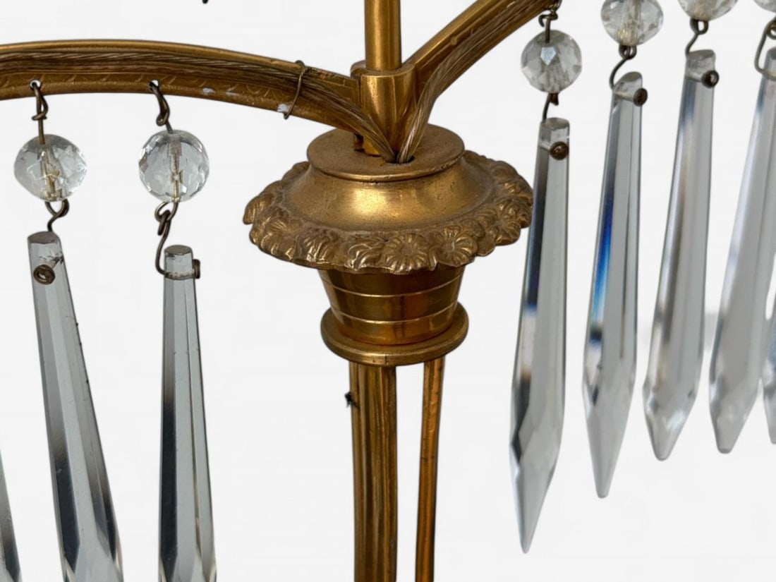 Russian Neoclassical, Dore Bronze, Crystal, Marble, Table Lamps, Russia, 19th c. - 9