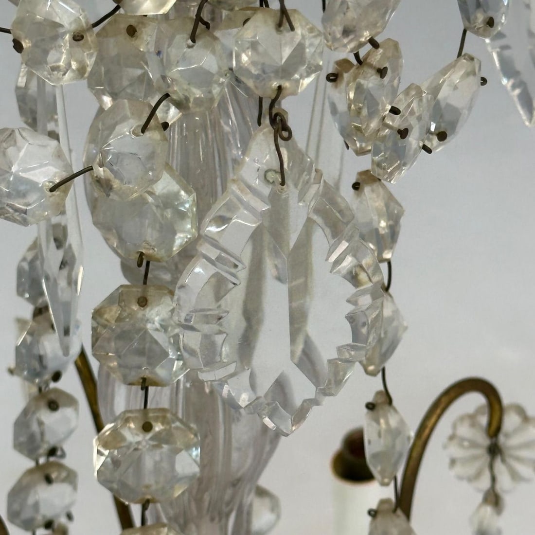 Louis XVI Style, Candelabras, Gilt Bronze, Crystal, France, 1930s - 11