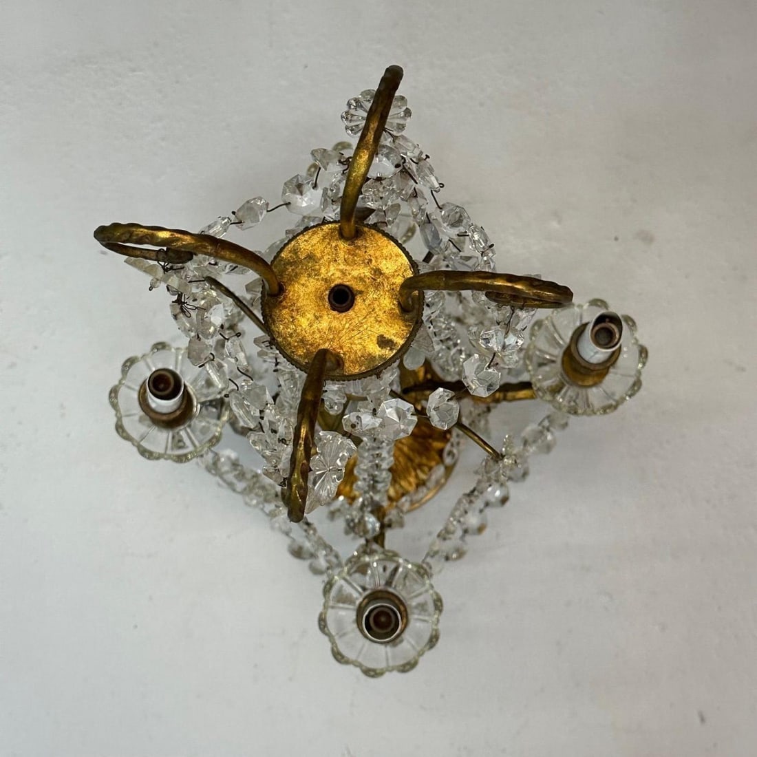 Louis XVI Style, Candelabras, Gilt Bronze, Crystal, France, 1930s - 12