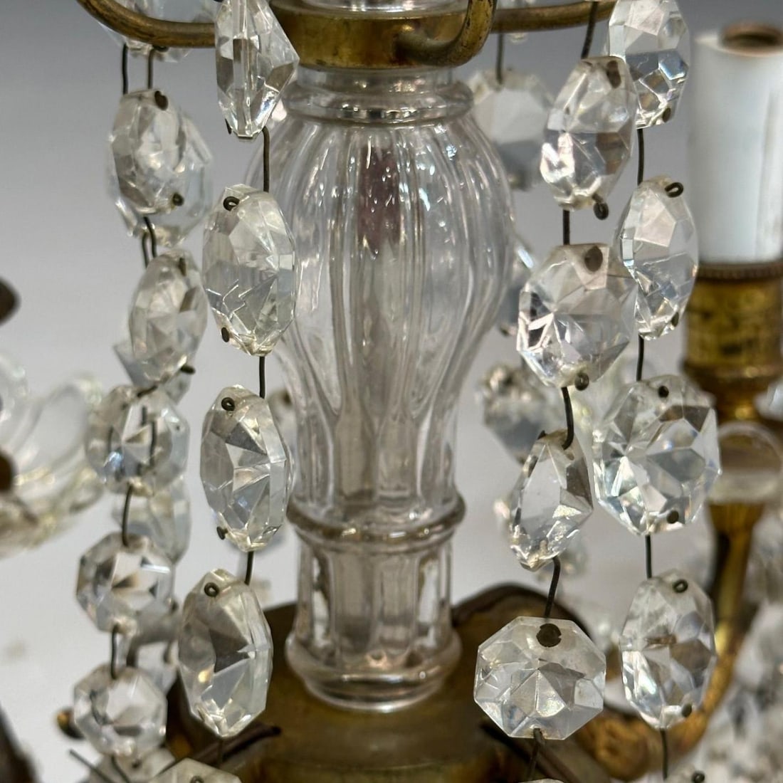 Louis XVI Style, Candelabras, Gilt Bronze, Crystal, France, 1930s - 8