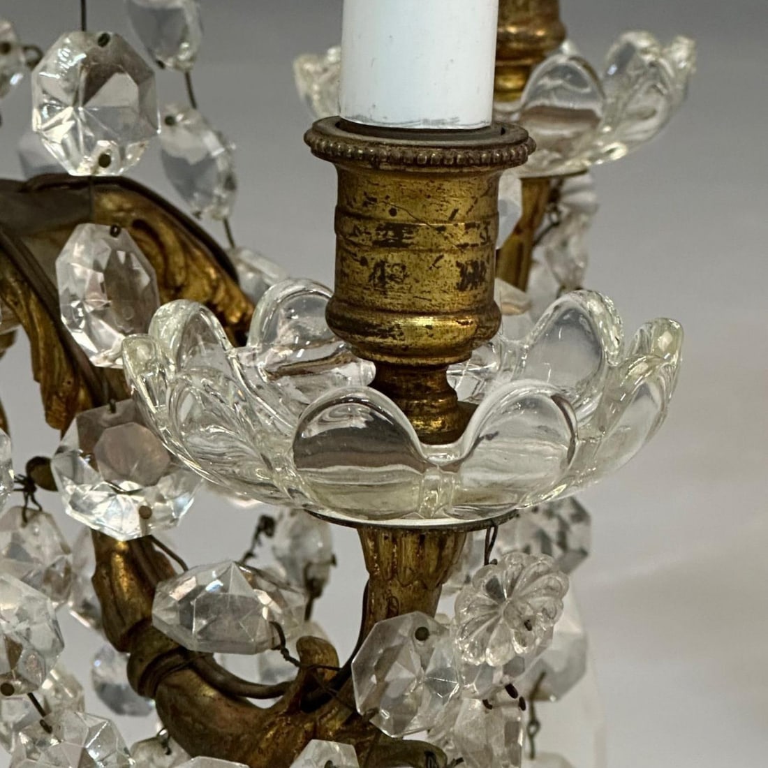 Louis XVI Style, Candelabras, Gilt Bronze, Crystal, France, 1930s - 9