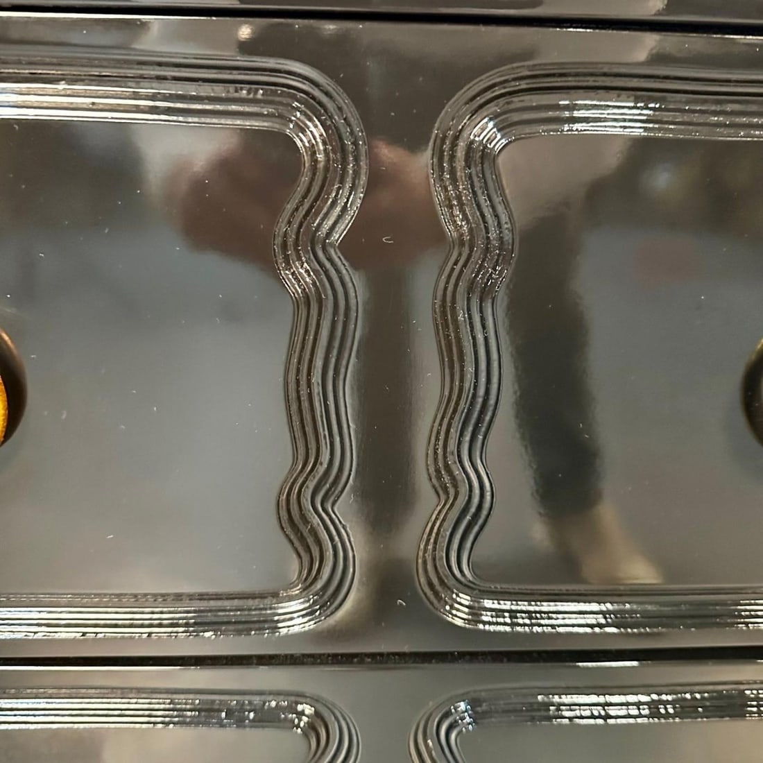 Pair Dorothy Draper for Heritage Style Espana Chests, Nightstands, Black Lacquer - 11