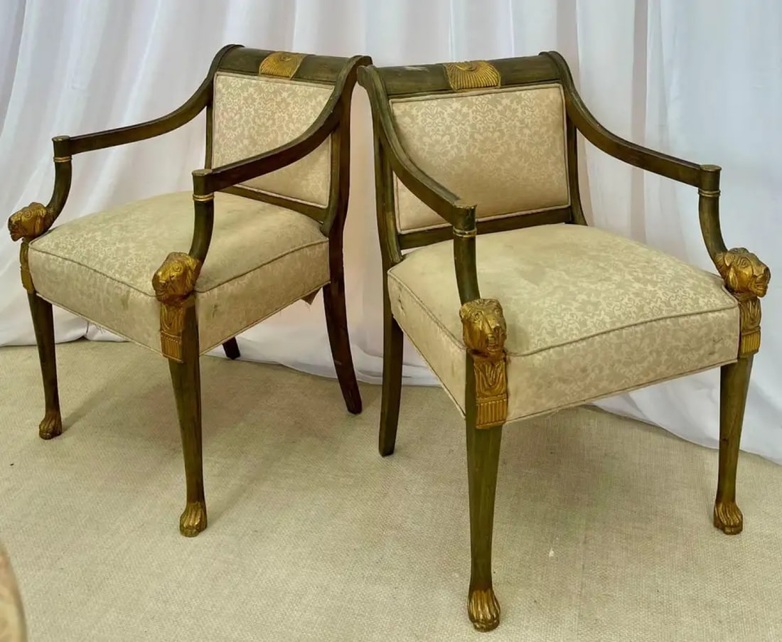 19th Century Swedish Neoclassical Arm Chairs, a Pair, Fauteuils, Europe, 19th C. - 4