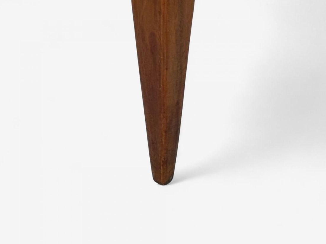 Guglielmo Pecorini, Stained Wood, Beige Velvet, Ottoman, Italy, 1950s - 9