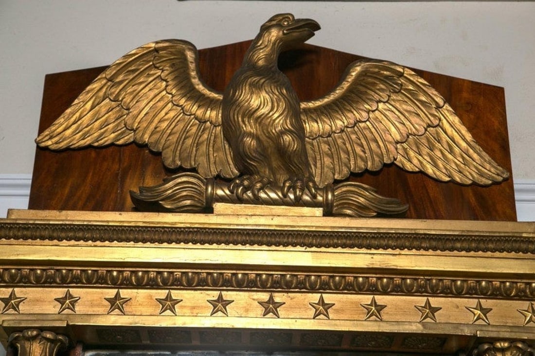 Carved Mahogany and Giltwood Neoclassical Console with Mirror by P.G Bylanders - 3